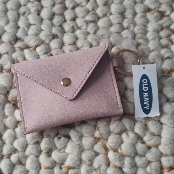 Old Navy Handbags - OLD NAVY Pink Credit Card Wallet Keychain NEW